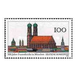 1 عدد تمبر صدمین سالگرد کلیسای Frauen Kirche در مونیخ - جمهوری فدرال آلمان 1994