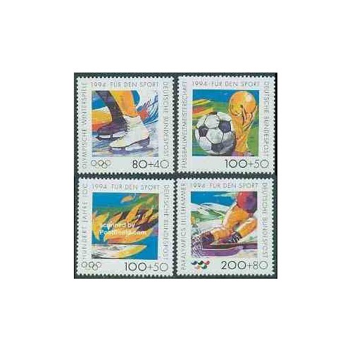 4 عدد تمبر ورزش و المپیک - جمهوری فدرال آلمان 1994