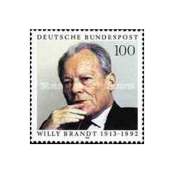 1 عدد تمبر ویلی برانت - سیاستمدار - جمهوری فدرال آلمان 1993