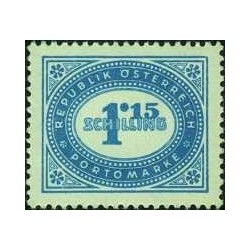 1 عدد تمبر هزینه پستی - 1G -ارزش های گروشن و شیلینگ - اتریش 1946
