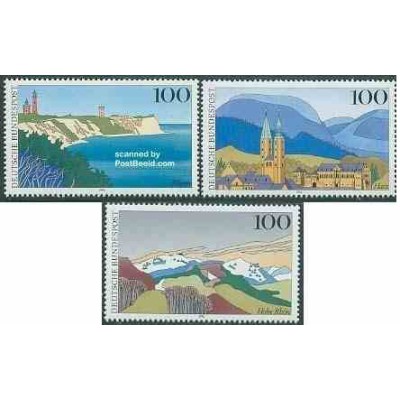 3 عدد تمبر مناظر - جمهوری فدرال آلمان 1993