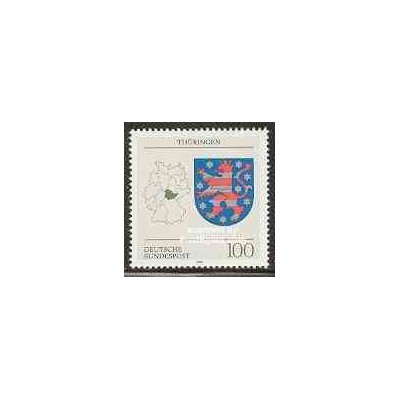 1 عدد تمبر نماد ایالت تورینگن - جمهوری فدرال آلمان 1994
