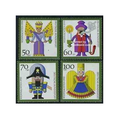 4 عدد تمبر کریستمس - جمهوری فدرال آلمان 1990