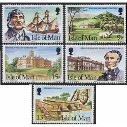 5 عدد تمبر پیشگامان مانکس - خانواده کرمود - جزیره من 1980