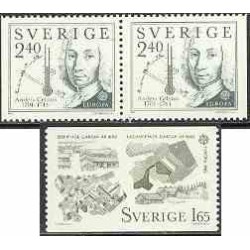 3 عدد تمبر مشترک اروپا - Europa Cept - سوئد 1982