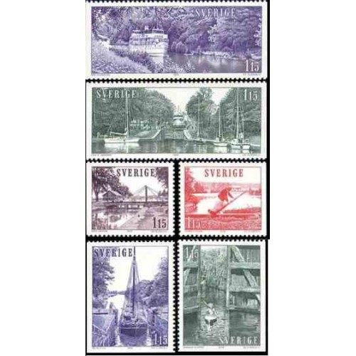 6 عدد تمبر کانال گوتا - سوئد 1979 6 عدد تمبر کانال گوتا - سوئد 1979