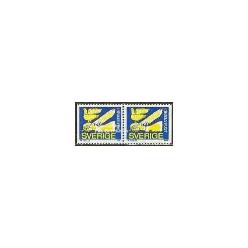 2 عدد تمبر سری پستی - جفت بوکلت - سوئد 1979