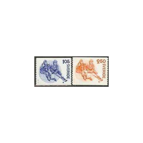 2 عدد تمبر چوگان - سوئد 1979