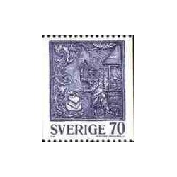 1 عدد تمبر سری پستی - سوئد 1977