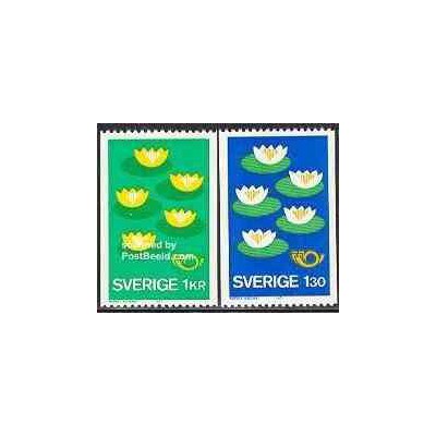2 عدد تمبر کشورهای شمال اروپا - سوئد 1977