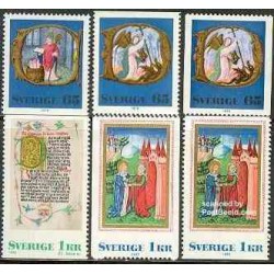 6 عدد تمبر کریستمس - سوئد 1976