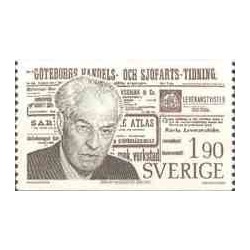 1 عدد تمبر Torgny Segerstedt  - محقق ادیان تطبیقی - سوئد 1976