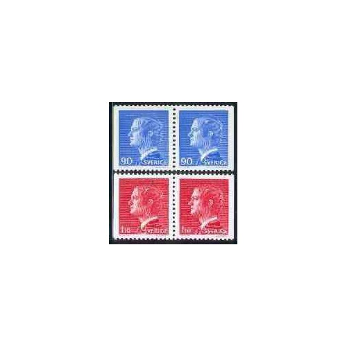 4 عدد تمبر سری پستی - جفت بوکلت - سوئد 1975 4 عدد تمبر سری پستی - جفت بوکلت - سوئد 1975