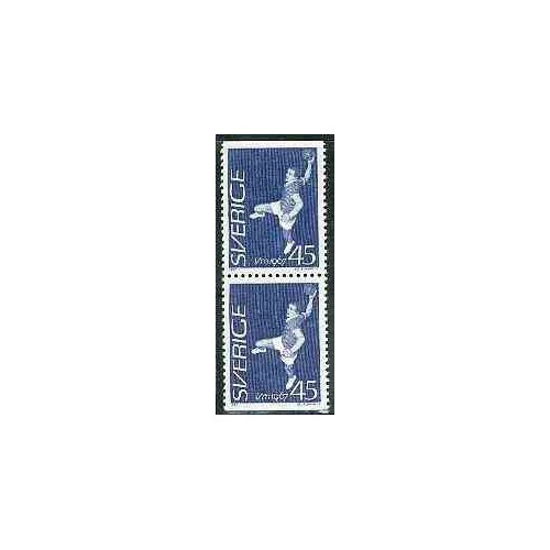 2 عدد تمبر هندبال - جفت بوکلت - سوئد 1967
