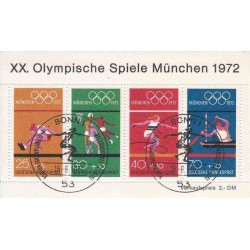 سونیرشیت المپیک مونیخ - ممهور به مهر روز انتشار - جمهوری فدرال آلمان 1972
