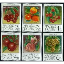 6 عدد تمبر میوه ها - مجارستان 1986