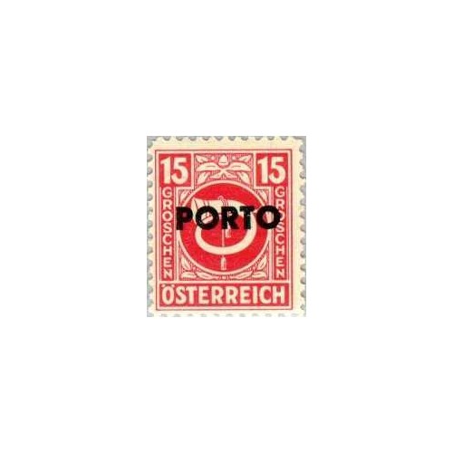 1 عدد تمبر هزینه پستی - 15G -سورشارژ PORTO - اتریش 1945