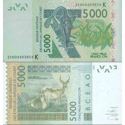 اسکناس 5000 فرانک - سری K - آفریقای غربی 2003 - سنگال 2003 سفارشی