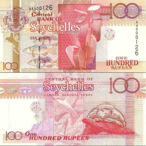 اسکناس 100 روپیه - سیشل 1998 سفارشی