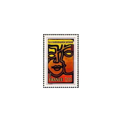 1 عدد تمبر ارتباط - فرانسه 1976 1 عدد تمبر ارتباط - فرانسه 1976