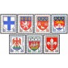 7 عدد تمبر نشان های ملی - فرانسه 1958