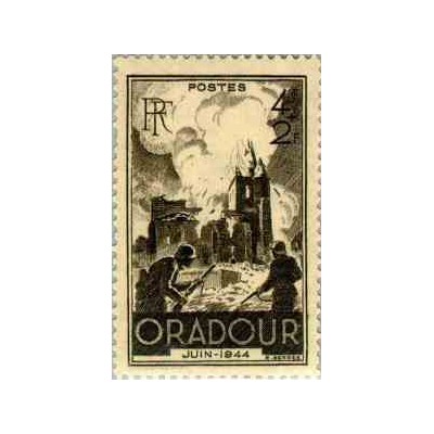 1 عدد تمبر خیریه - اورادور - فرانسه 1945