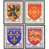 4 عدد تمبر نشانهای ملی - فرانسه 1944