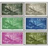 6 عدد  تمبر سری پستی - هوائی - اسپانیا 1956