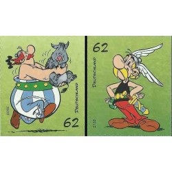 2 عدد  تمبر کارتونی آستریکس - خودچسب - آلمان 2015