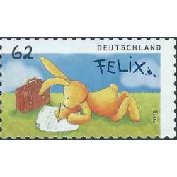 1 عدد  تمبر کمیک - فلیکس خرگوشه  - 62 سنت - خودچسب - آلمان 2015