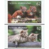 2 عدد  تمبر بچه حیوانات - خودچسب - آلمان 2015