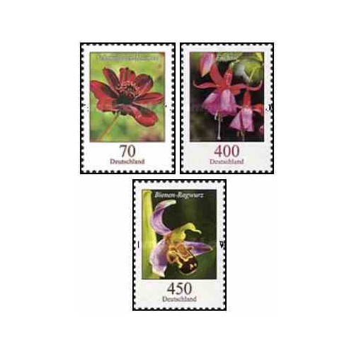 3 عدد  تمبر فلورا - گل - آلمان 2015 قیمت 15 دلار