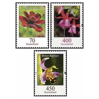 3 عدد  تمبر فلورا - گل - آلمان 2015 قیمت 15 دلار
