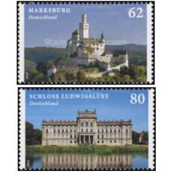 2 عدد  تمبر قلعه ها - آلمان 2015