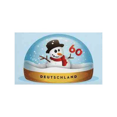 1 عدد  تمبر کریستمس - آدم برفی - خود چسب - آلمان 2014
