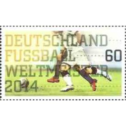 1 عدد  تمبر آلمان - قهرمان جهان فوتبال 2014 - آلمان 2014