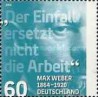 1 عدد  تمبر صد و پنجاهمین سالگرد تولد ماکس وبر - جامعه شناس - آلمان 2014