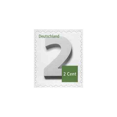 1 عدد  تمبر سری پستی - عددی - خودچسب - 2c - آلمان 2013