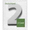 1 عدد  تمبر سری پستی - عددی - خودچسب - 2c - آلمان 2013