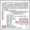 1 عدد  تمبر دویستمین سالگرد تولد گئورگ بوشنر - نمایشنامه نویس و شاعر - آلمان 2013
