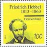 1 عدد  تمبر دویستمین سالگرد تولد فردریش هبل- شاعر و دراماتیست - آلمان 2013