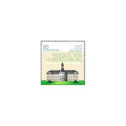 1 عدد  تمبر دویست و پنجاهمین سالگرد پیمان صلح هوبرتوسبورگ - آلمان 2013