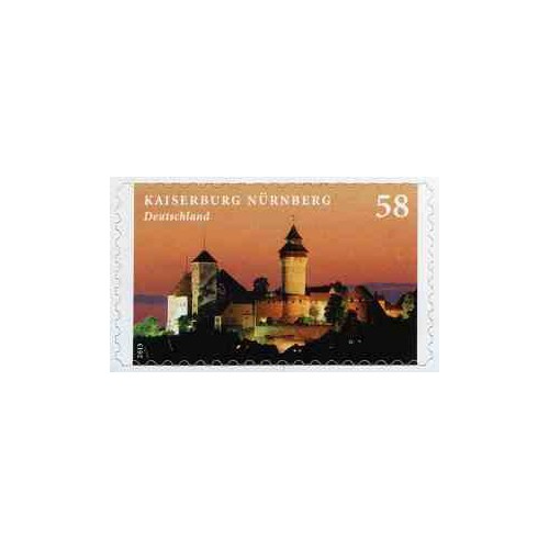 1 عدد  تمبر قلعه ها و کاخ ها - کایزربورگ نورنبرگ - خودچسب - آلمان 2013