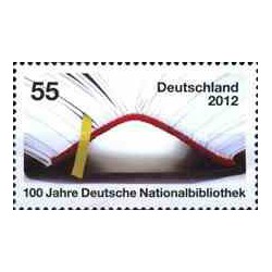 1 عدد  تمبر صدمین سالگرد تاسیس کتابخانه ملی آلمان   - آلمان 2012