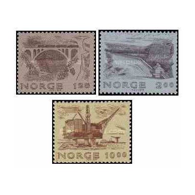 3 عدد  تمبر مهندسی نروژی  - نروژ 1979 قیمت 4.4 دلار