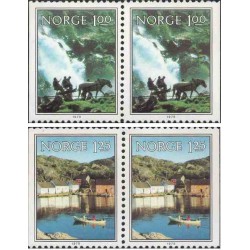 4 عدد  تمبر طبیعت نروژی [:]  - نروژ 1979