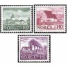 3 عدد  تمبر سری پستی - ساختمان ها  - نروژ 1978