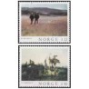 2 عدد  تمبر تابلو نقاشی  - نروژ 1977