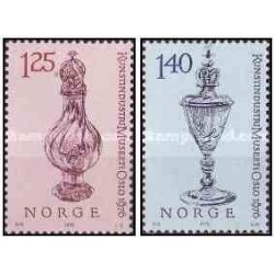 2 عدد  تمبر صدمین سالگرد موزه هنرهای کاربردی اسلو  - نروژ 1976