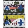 2 عدد  تمبر تبلیغ برای پیشاهنگان - نروژ 1975